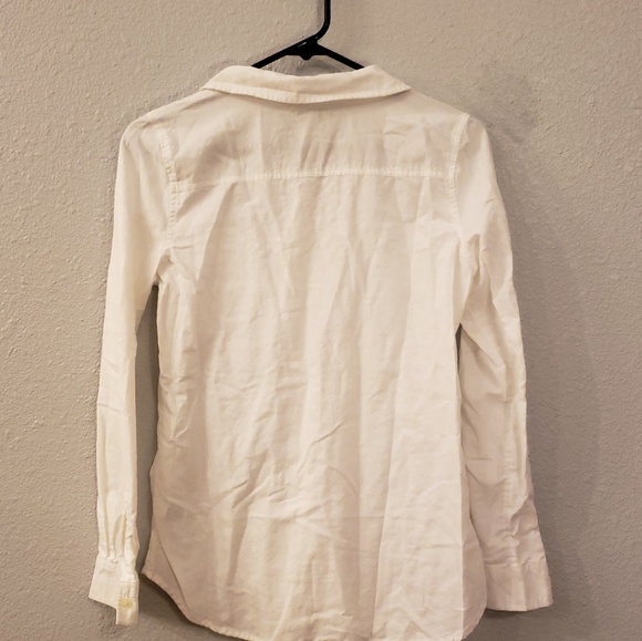 Old Navy White Button Up Dress Shirt - Picture 4 of 4